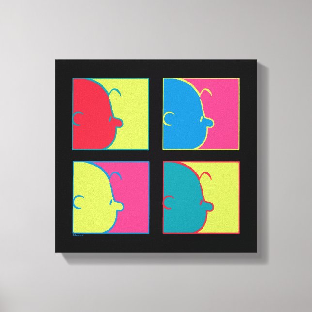 Peanuts | Modern Pop Art Charlie Brown Canvas Print (Front)