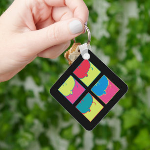 Peanuts   Modern Pop Art Charlie Brown Keychain