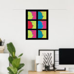 Peanuts | Modern Pop Art Charlie Brown Poster<br><div class="desc">Check out this colourful pop art style Peanuts design featuring Charlie Brown.</div>
