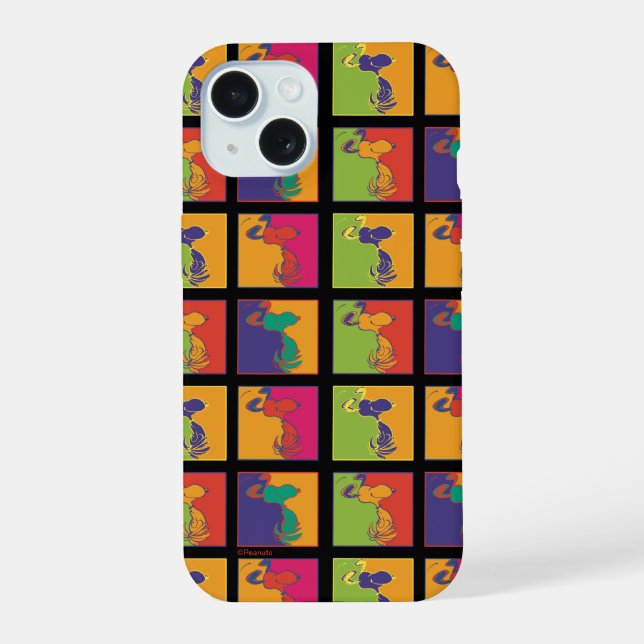 Peanuts | Modern Pop Art Snoopy iPhone 15 Case (Back)