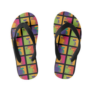 Peanuts   Modern Pop Art Snoopy Kid's Flip Flops