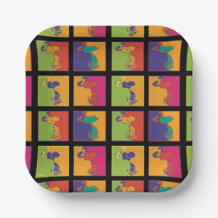 Peanuts   Modern Pop Art Snoopy Paper Plate