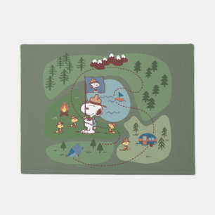 Peanuts   Nestled in the Mountains Campsite Doormat
