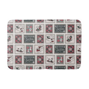Peanuts   Old Fashioned Sleigh Rides Pattern Bath Mat