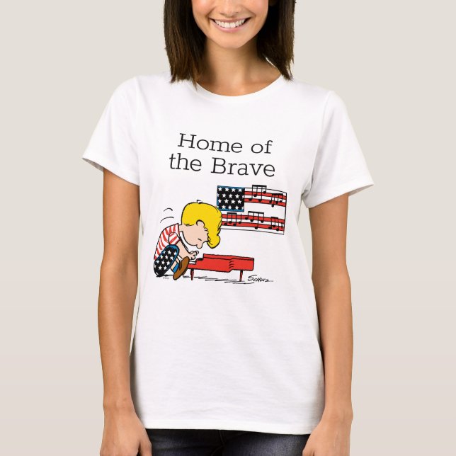 Peanuts | Patriotic Schroeder & His Piano T-Shirt (Front)