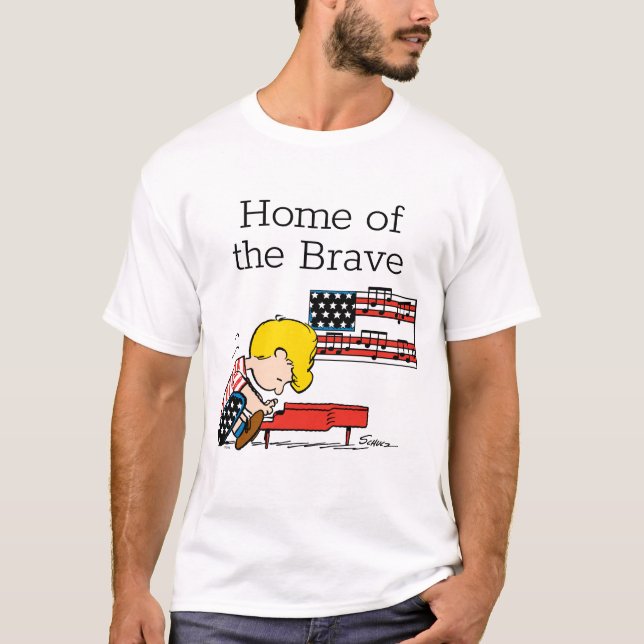 Peanuts | Patriotic Schroeder & His Piano T-Shirt (Front)
