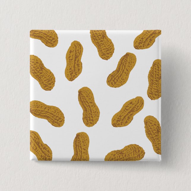 Peanuts pattern 2 inch square button (Front)