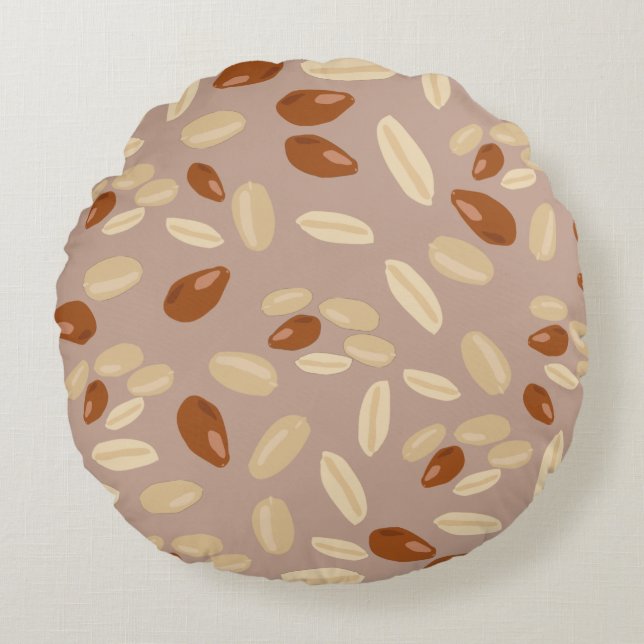 Peanuts Pattern Round Pillow (Front)