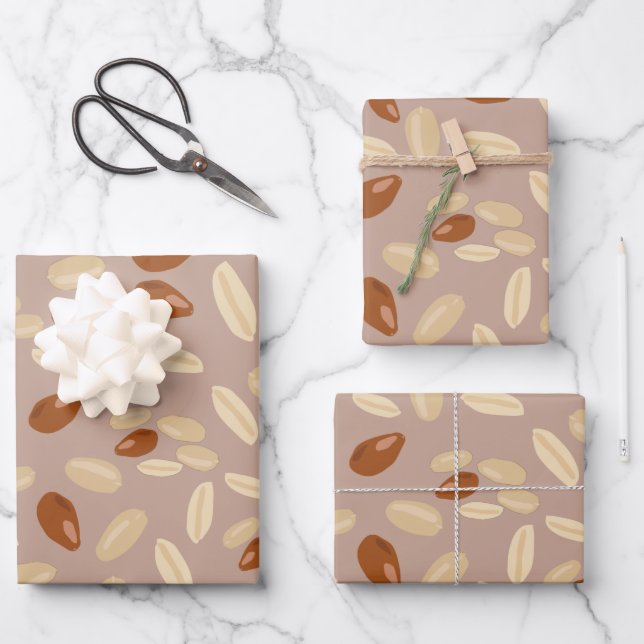 Peanuts Pattern Wrapping Paper Sheet (Front)