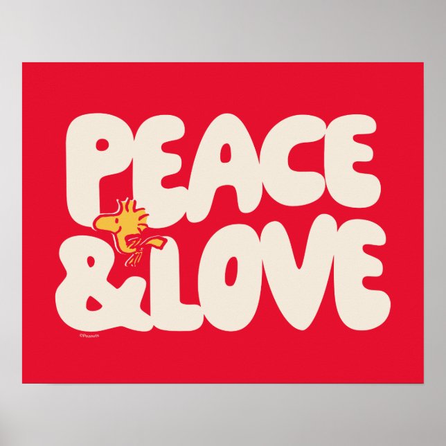 Peanuts | Peace & Love Woodstock Poster (Front)