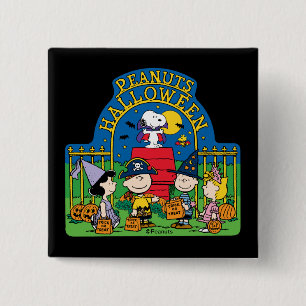 Peanuts   Peanuts Halloween 2 Inch Square Button