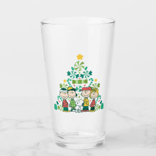 Peanuts Peppermint Christmas Tree Glass