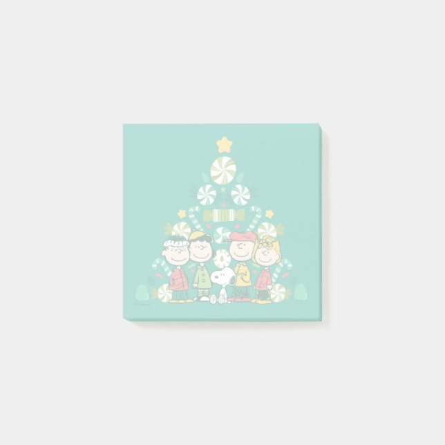 Peanuts | Peppermint Christmas Tree Post-it Notes (Front)