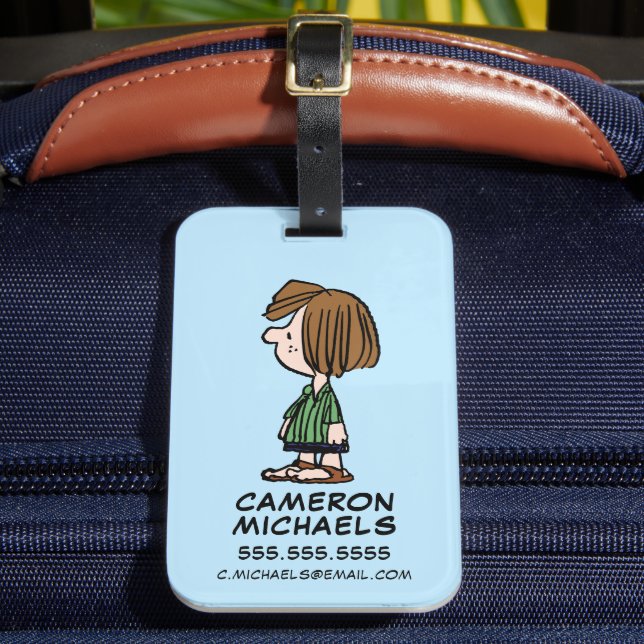 Peanuts | Peppermint Patty Luggage Tag (Front Insitu 2)