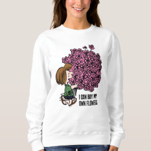 Peanuts Peppermint Patty Pink Bouquet Sweatshirt