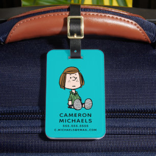 Peanuts Peppermint Patty Sitting Luggage Tag