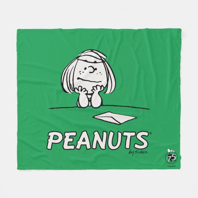 Peanuts | Peppermint Patty Thoughts Fleece Blanket (Front (Horizontal))