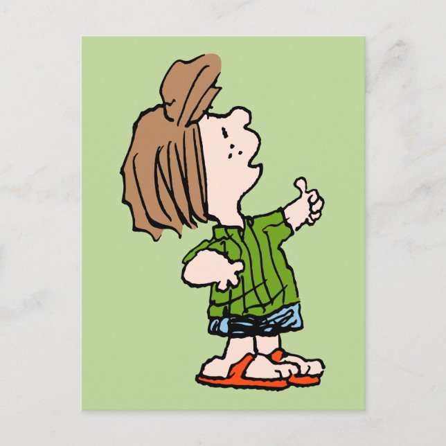 Peanuts | Peppermint Patty Thumbs Up Postcard (Front)