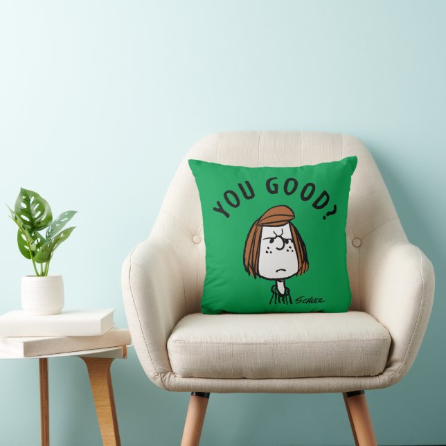 Peanuts | Peppermint Patty You Good? Throw Pillow (Chair)
