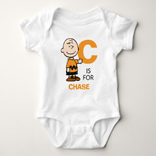 PEANUTS   Personalized Charlie Brown Baby Bodysuit