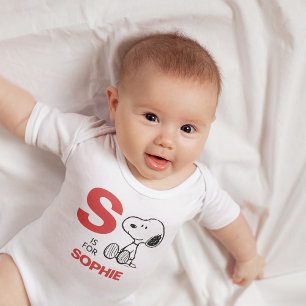 PEANUTS   Personalized Snoopy Baby Bodysuit