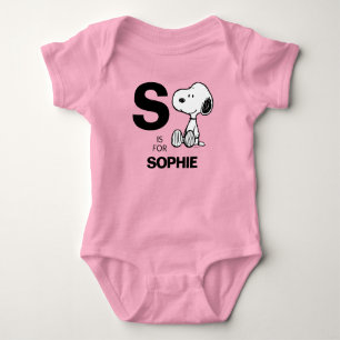 PEANUTS Personalized Snoopy Baby Bodysuit