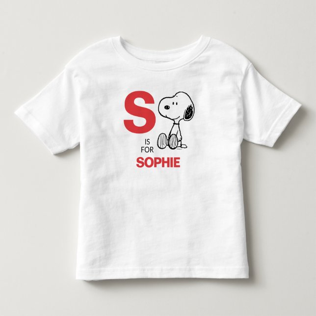 PEANUTS | Personalized Snoopy Toddler T-shirt (Front)