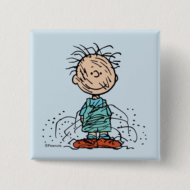 Peanuts | Pigpen 2 Inch Square Button (Front)