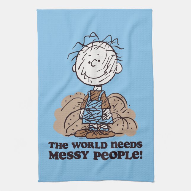 Peanuts | Pigpen The World Needs Messy People! Kitchen Towel (Vertical)