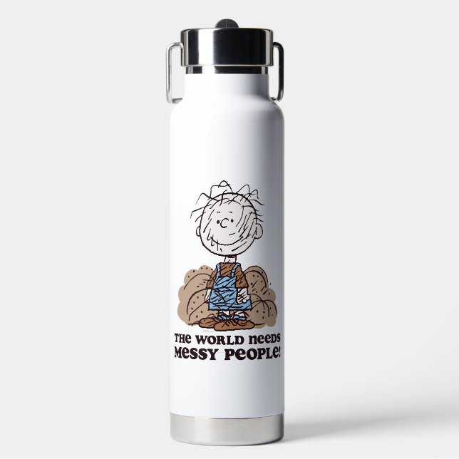 Peanuts | Pigpen The World Needs Messy People! Water Bottle (Front)