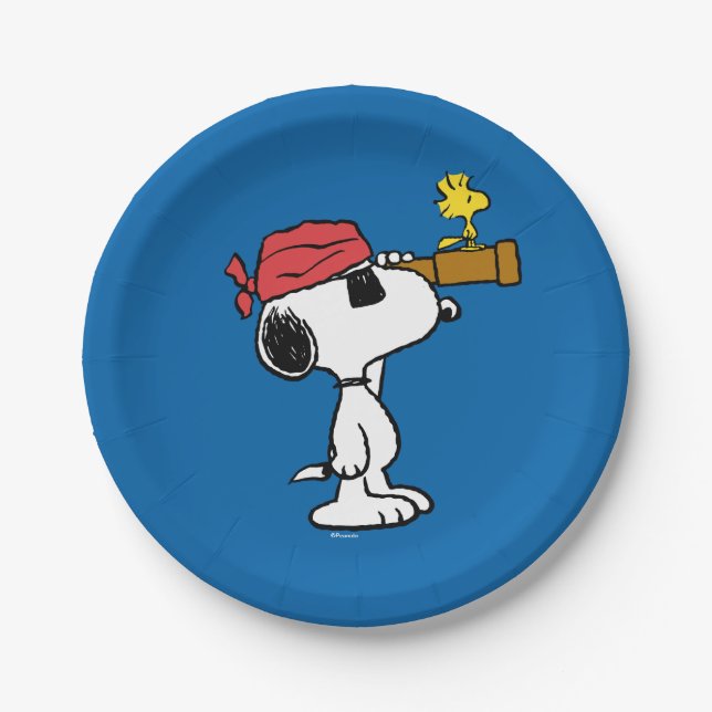 Peanuts | Pirate Snoopy and Woodstock Paper Plate (Front)