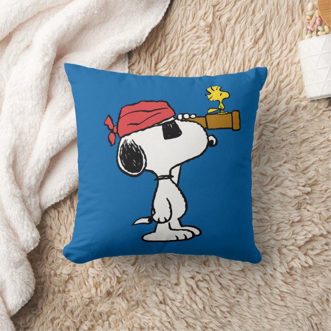 Peanuts | Pirate Snoopy and Woodstock Throw Pillow (Blanket)