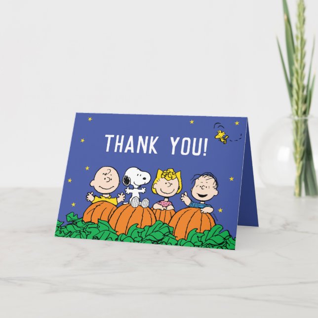 Peanuts | Pumpkin Baby Shower Thank You (Front)