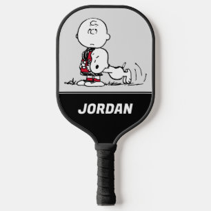 PEANUTS   Red & Black   Add Your Name Pickleball Paddle