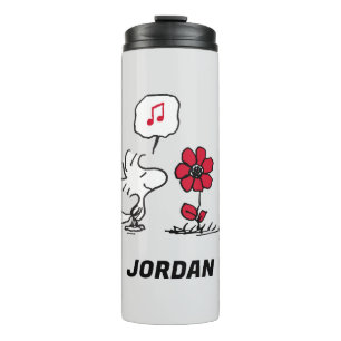 PEANUTS   Red & Black Pattern   Add Your Name Thermal Tumbler
