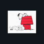 PEANUTS | Red & Black Pattern Canvas Print<br><div class="desc">This cute Peanuts red and black artwork features the gang in various scenes in the world of Charles M. Schulz.</div>