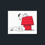 PEANUTS | Red & Black Pattern Canvas Print<br><div class="desc">This cute Peanuts red and black artwork features the gang in various scenes in the world of Charles M. Schulz.</div>