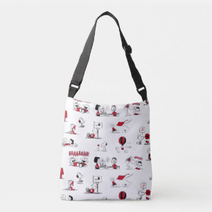 PEANUTS Red & Black Pattern Crossbody Bag