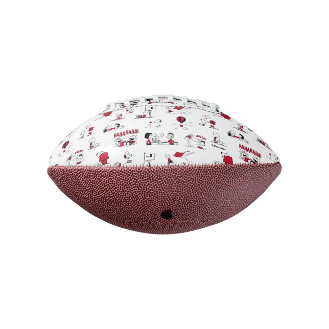 PEANUTS | Red & Black Pattern Football (Rotated 270)