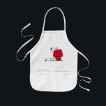 PEANUTS | Red & Black Pattern Kids Apron<br><div class="desc">This cute Peanuts red and black artwork features the gang in various scenes in the world of Charles M. Schulz.</div>