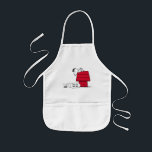 PEANUTS | Red & Black Pattern Kids Apron<br><div class="desc">This cute Peanuts red and black artwork features the gang in various scenes in the world of Charles M. Schulz.</div>