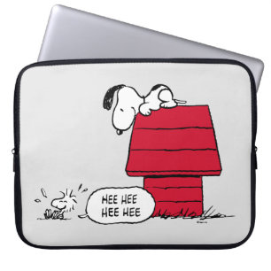 PEANUTS   Red & Black Pattern Laptop Sleeve
