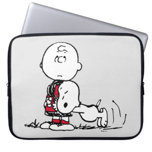 PEANUTS   Red & Black Pattern Laptop Sleeve