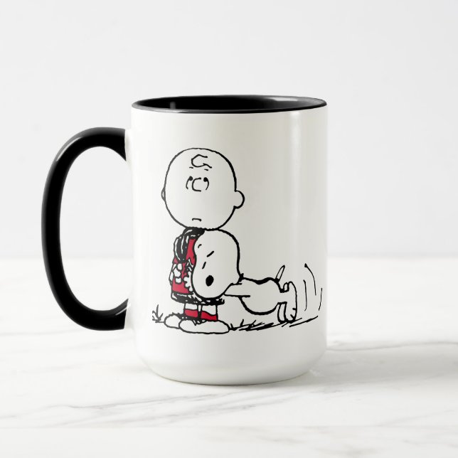 PEANUTS | Red & Black Pattern Mug (Left)