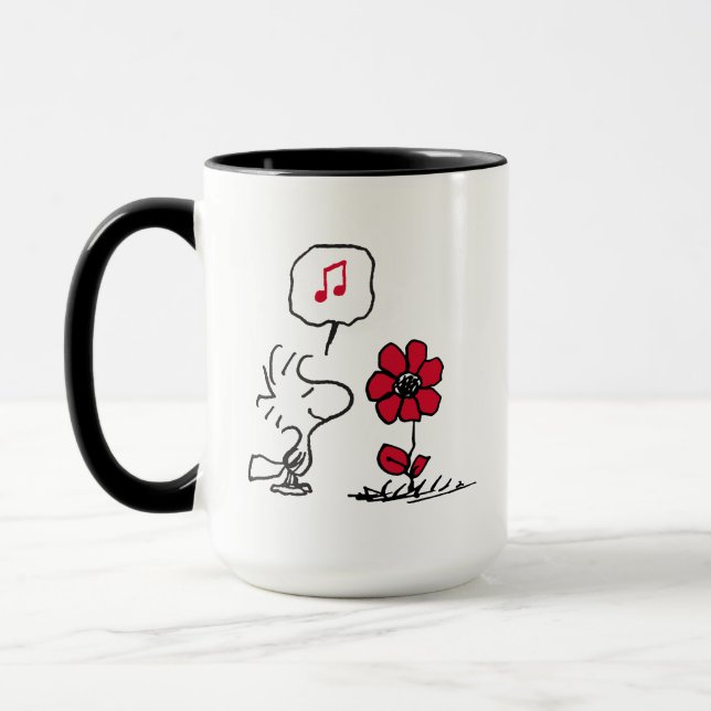 PEANUTS | Red & Black Pattern Mug (Left)