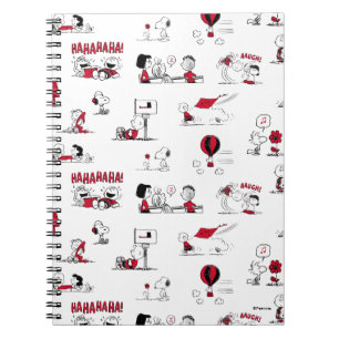 PEANUTS   Red & Black Pattern Notebook