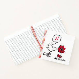 PEANUTS   Red & Black Pattern Notebook