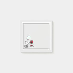 PEANUTS   Red & Black Pattern Post-it Notes