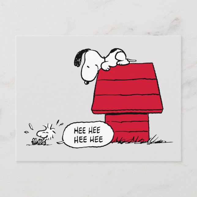 PEANUTS | Red & Black Pattern Postcard (Front)