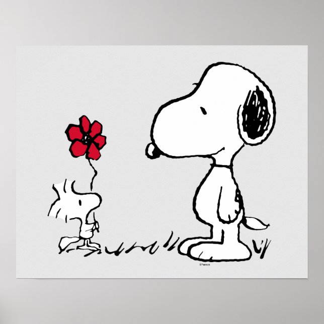 PEANUTS | Red & Black Pattern Poster (Front)